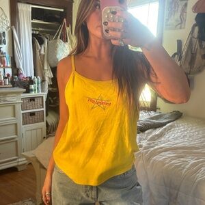 Tommy Hilfiger Yellow Spaghetti Strap Tank Top